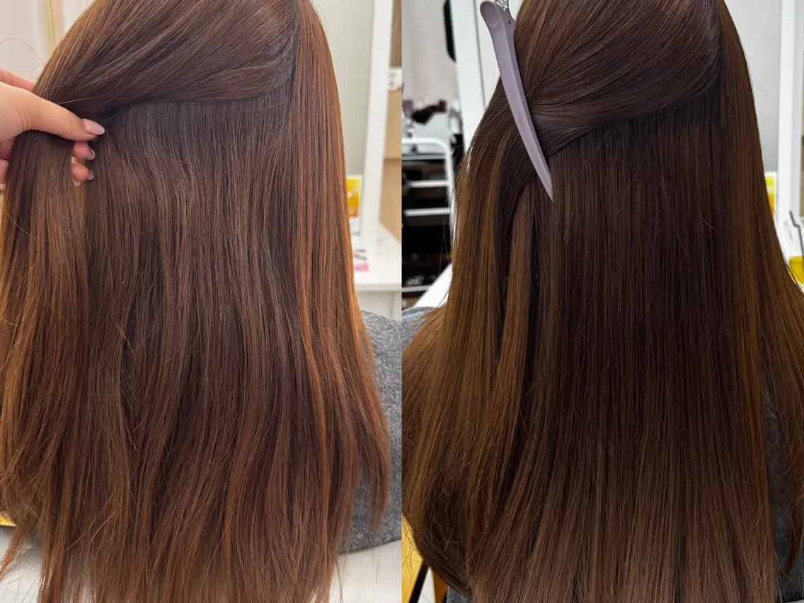 ロング カラー 髪質改善 トリートメント ヘアカラー トリートメント 武田 つぐみのヘアスタイル