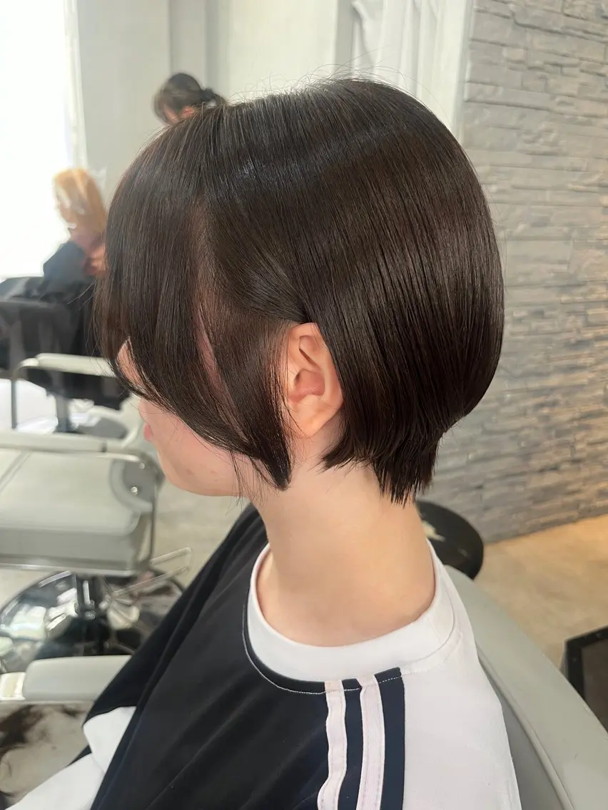 ショート カラー カット ヘアカラー トリートメント ヘアセット 🎀透明感 カラー🎀ミズキのヘアスタイル