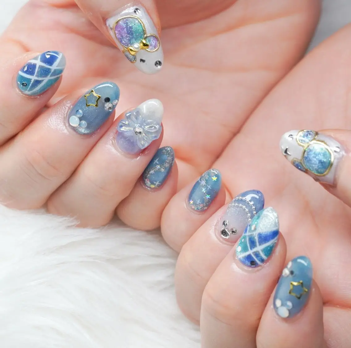 ミディアム ハンドネイル Re nailのネイルデザイン
