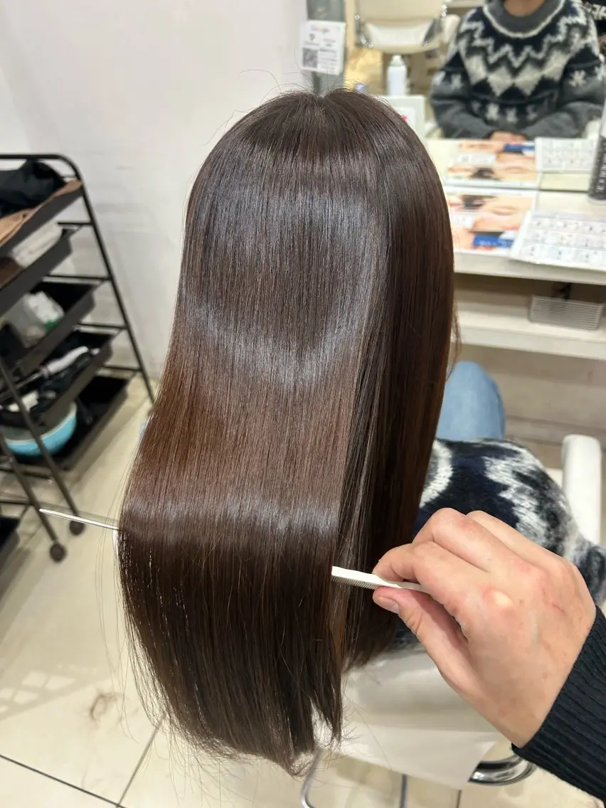 ロング カット ヘアカラー トリートメント 【髪質改善カラー】 瀧田嵐士🇰🇷のヘアスタイル