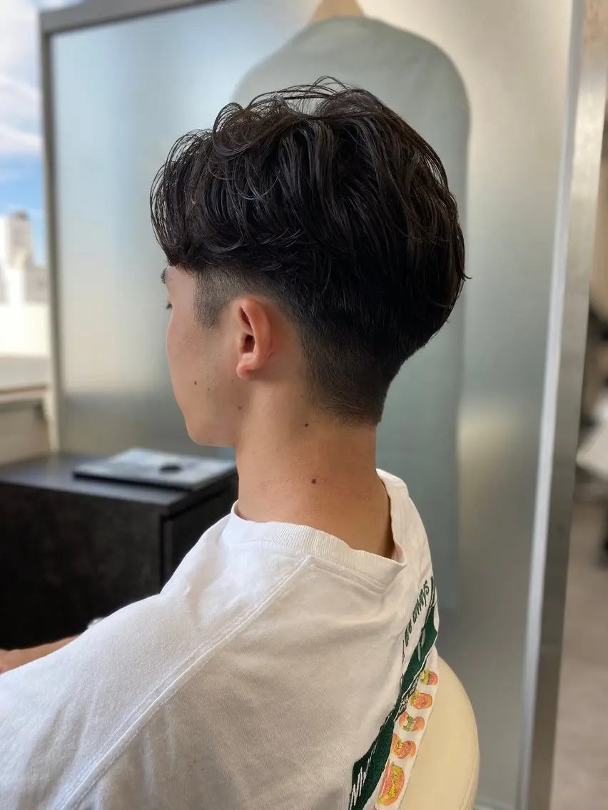 ショート パーマ カット パーマ メンズ特化 江坂 今井魁人のヘアスタイル