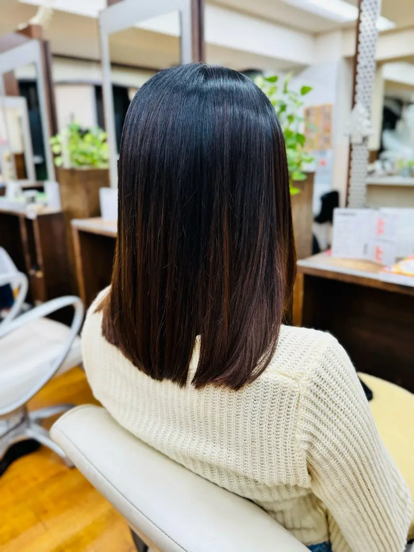 ミディアム ヘアアレンジ トリートメント ふくおか ななのヘアスタイル
