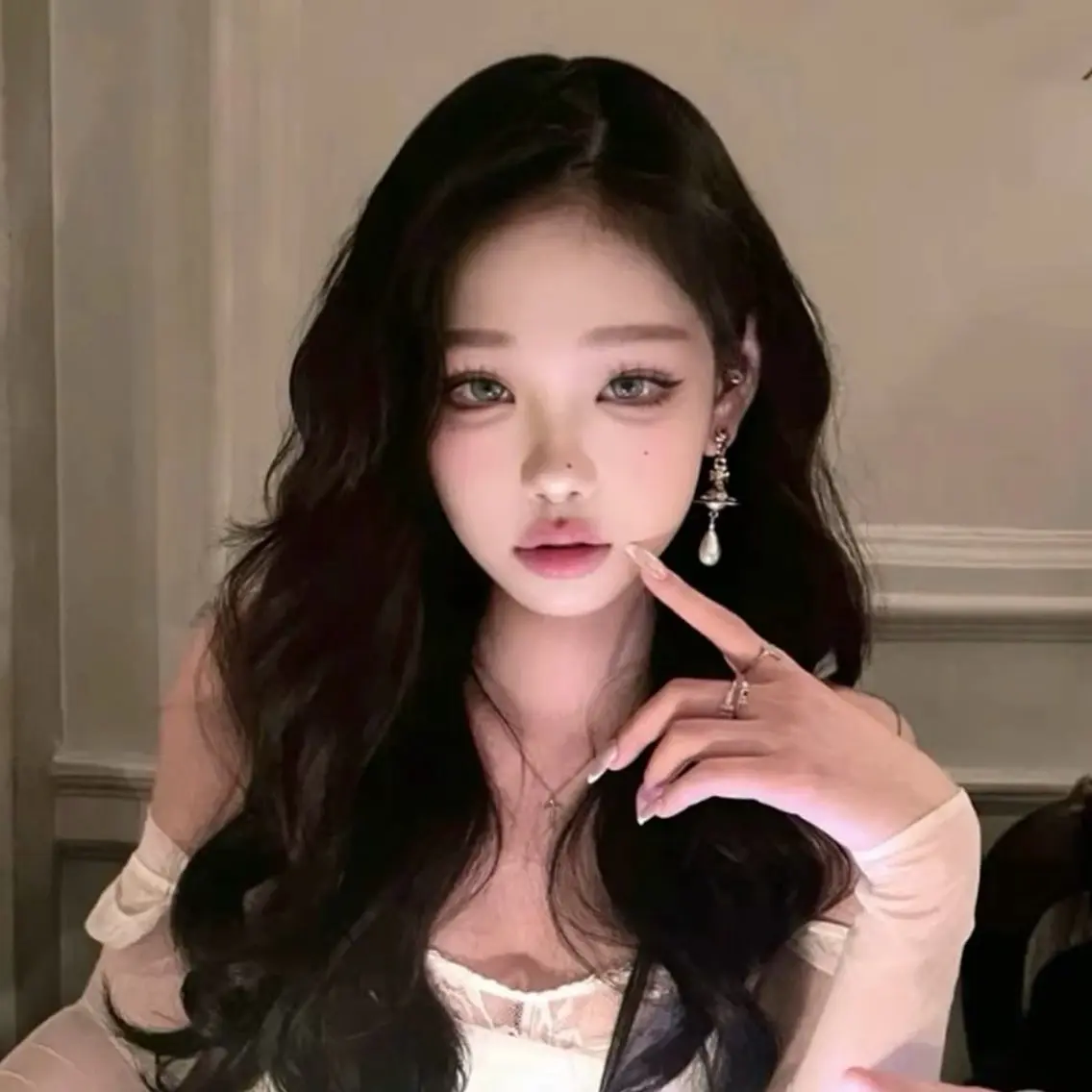 【お出かけ・ライブ前に】韓国風ヨシンモリ🖤レイヤー巻き🖤の写真