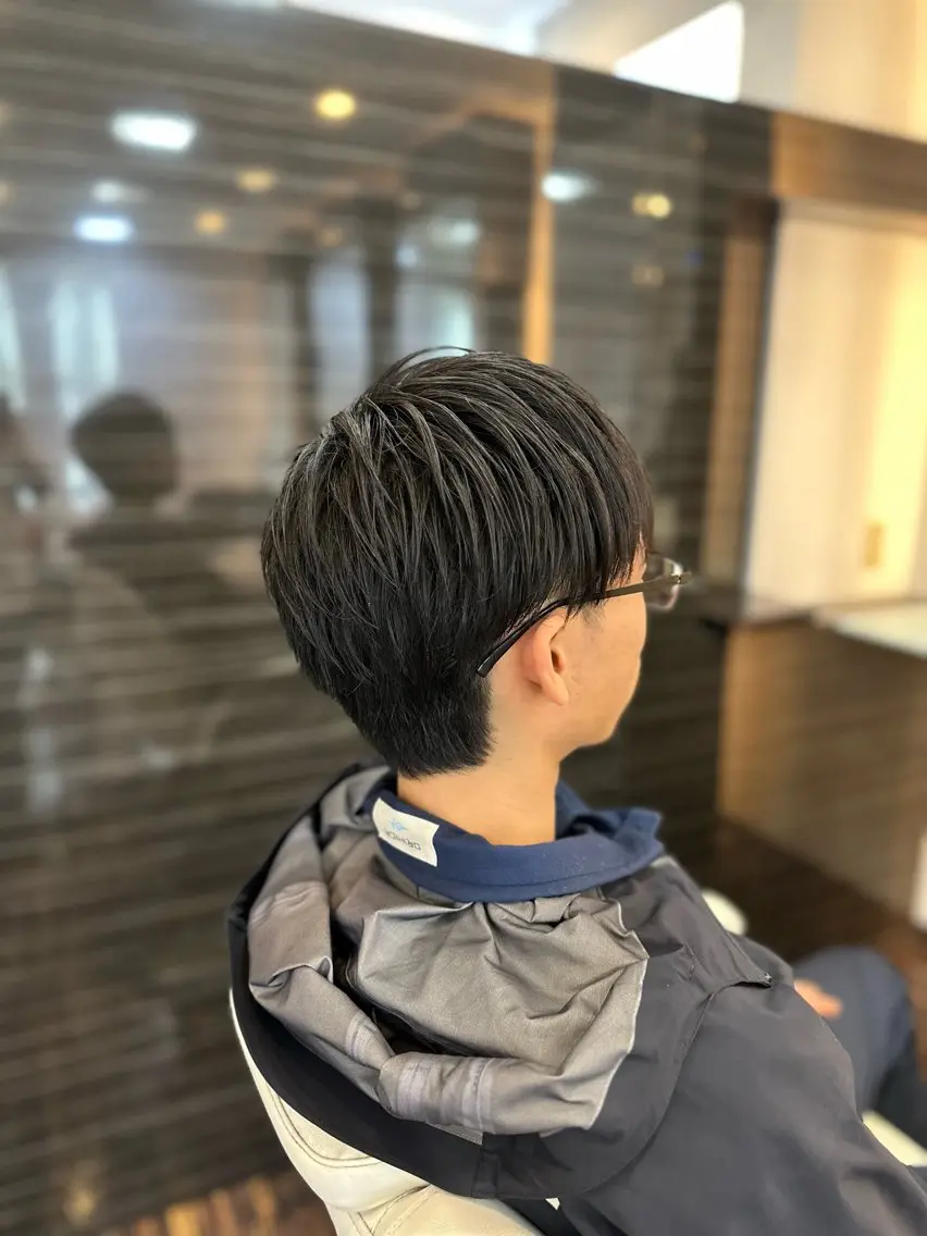 メンズ カット メンズカット専門 パーマモデル探し中のヘアスタイル