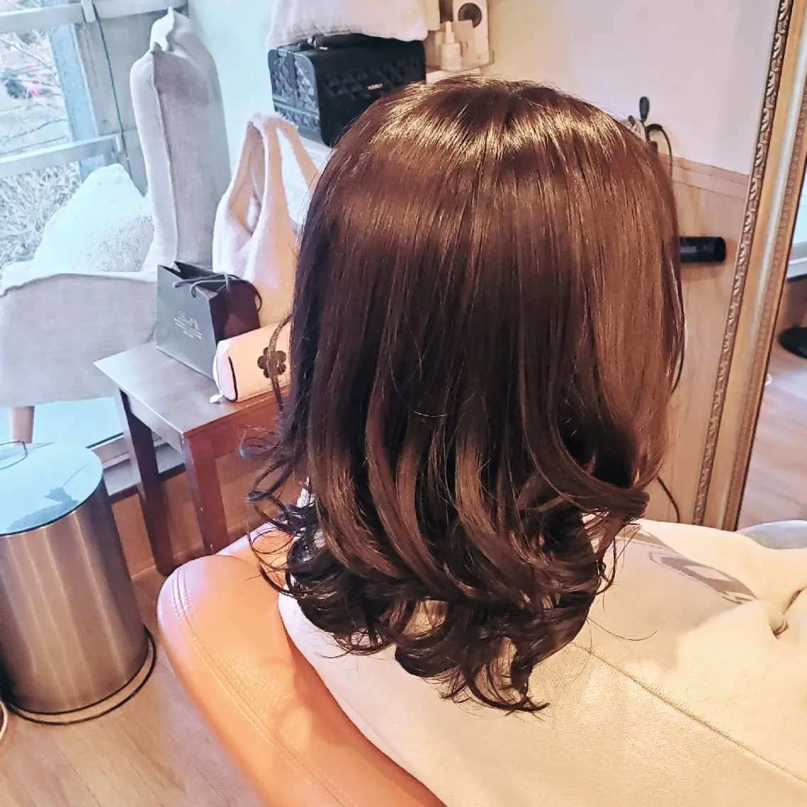 セミロング カラー パーマ ヘアアレンジ spa hair ark 富井直美のヘアスタイル