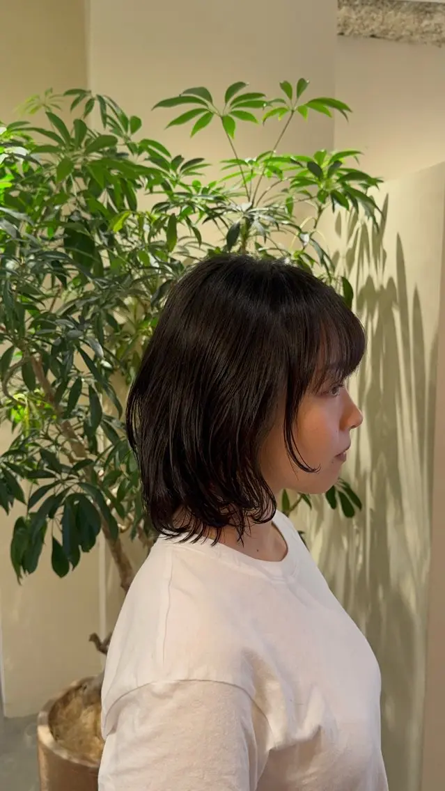 ミディアム ミディアムパーマ 透明感カラー/ MIOのヘアスタイル