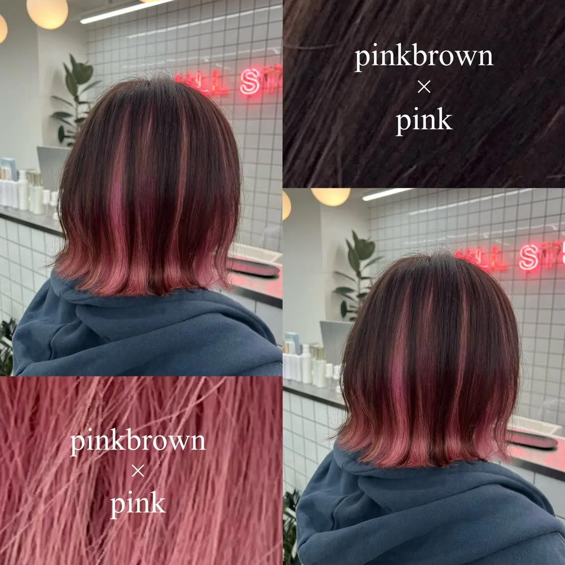 ミディアム カラー ブラウンカラー 透明感カラー デザインカラー ピンクカラー ピンクブラウン 🌷︎あすか🌷 JILLSTUDIOのヘアスタイル