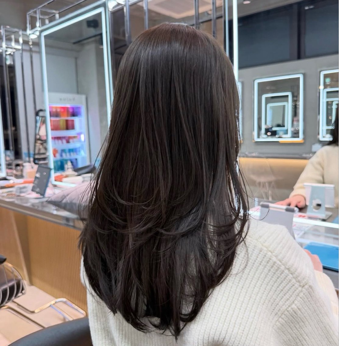 セミロング 🎀nao🎀 博多レイヤーボブのヘアスタイル