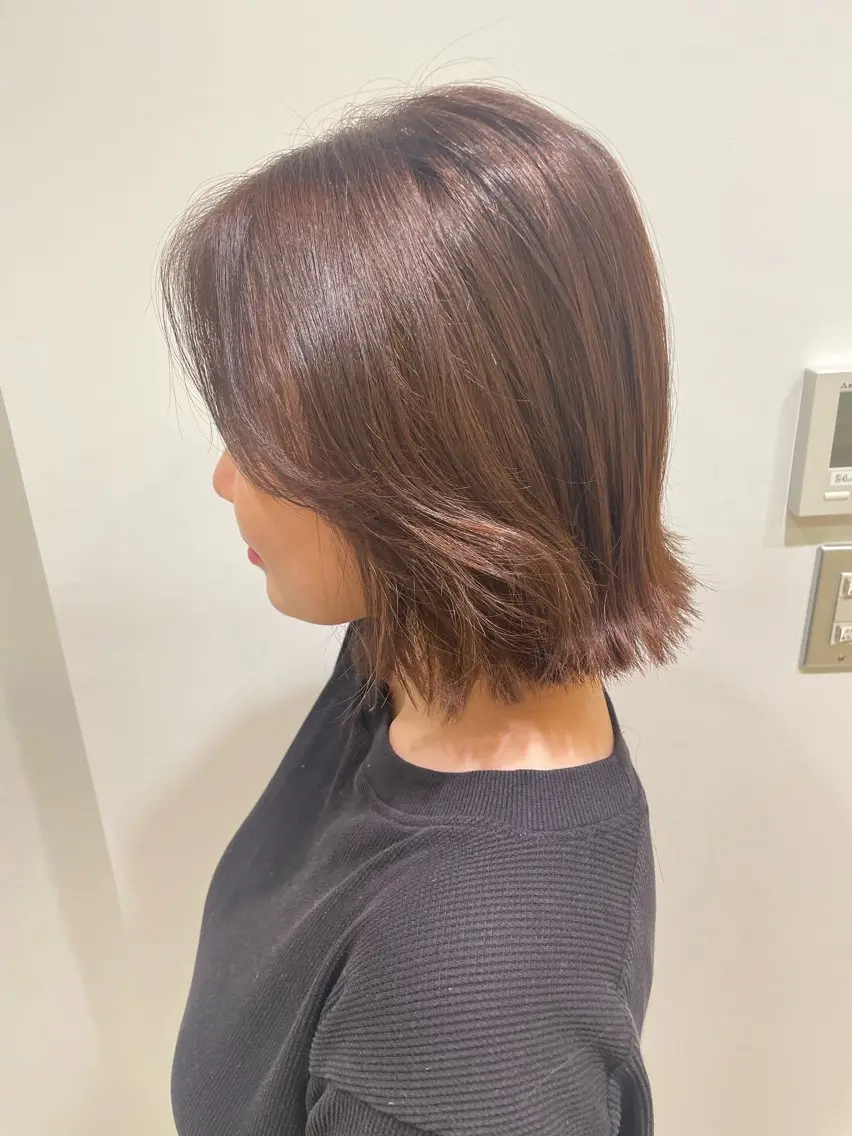 ショート カラー ボブ 美谷添（ミヤゾエ） まどか大人ヘアサロンのヘアスタイル