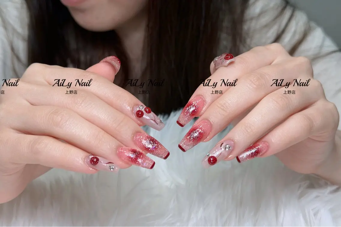 ネイル アートネイル ジェルネイル マグネットネイル ニュアンスネイル シンプルネイル ハンドネイル AiLy Nail 上野店のネイルデザイン