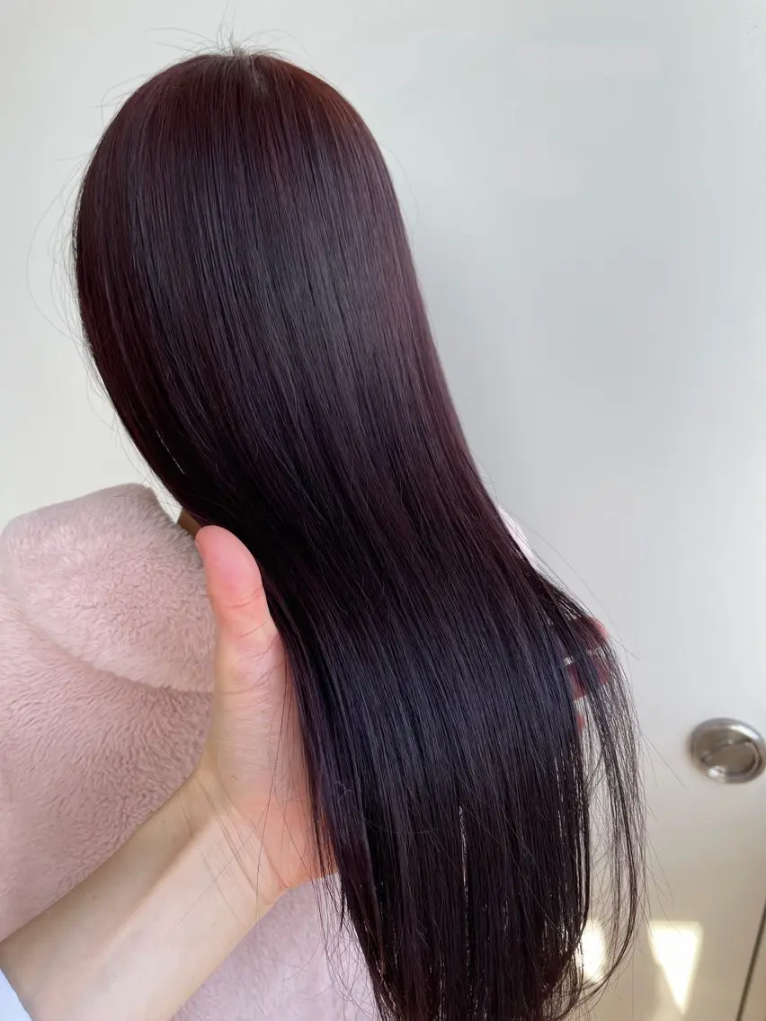 ロング カラー カシス ヘアカラー ブリーチ✨/似合わせ カラー🎀/Yuzuのヘアスタイル