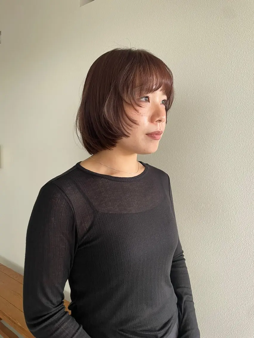 ミディアム ボブ レイヤーカット haku 芽実のヘアスタイル