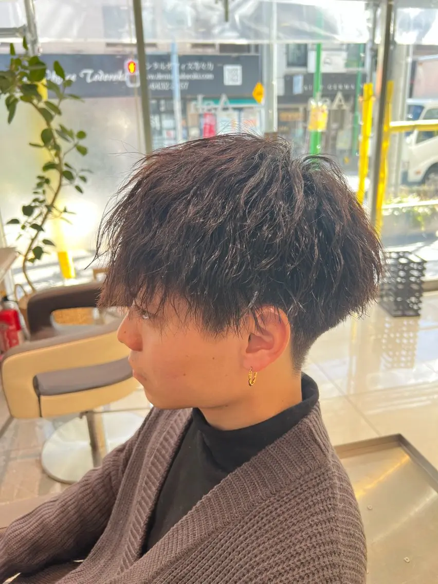 パーマ メンズ カット パーマ SENA 再現性 パーマと縮毛矯正のヘアスタイル