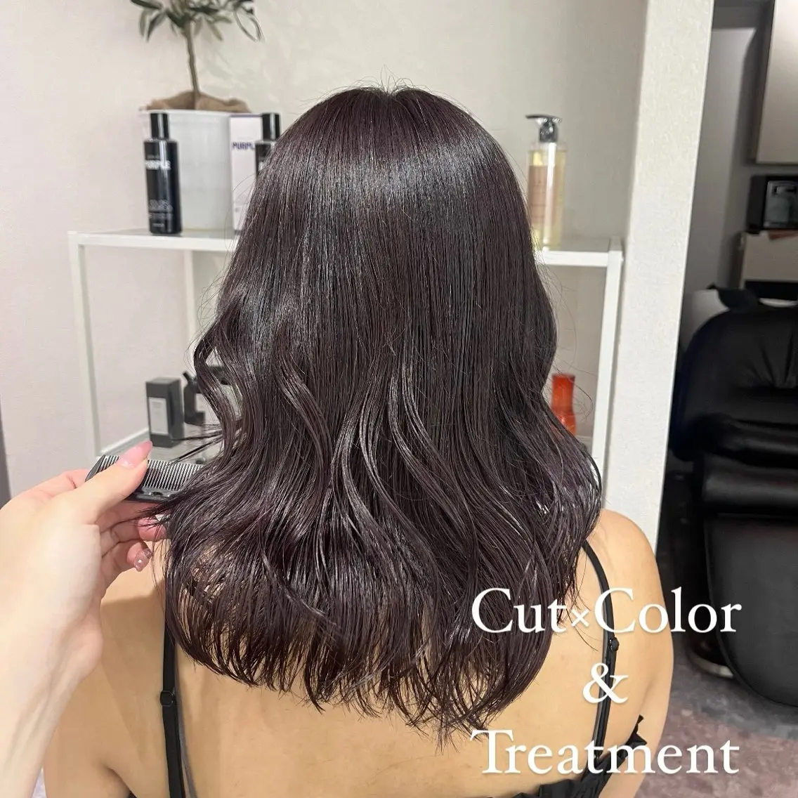 🩶 カット×ケアカラー+ 𝟑𝐬𝐭𝐞𝐩𝐬 🎀💭の写真