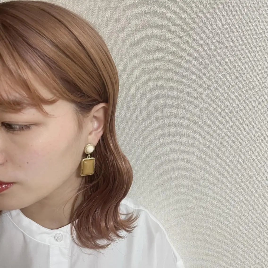 ミディアム 前田 花綸のヘアスタイル