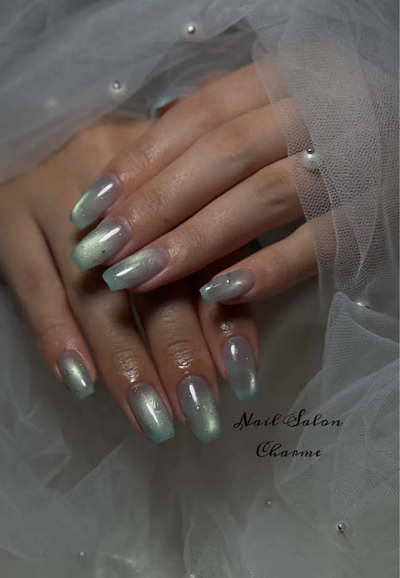 ネイル マグネットネイル マグネットワンカラー ワンカラーネイル ハンドネイル NailSalon Charmeのネイルデザイン