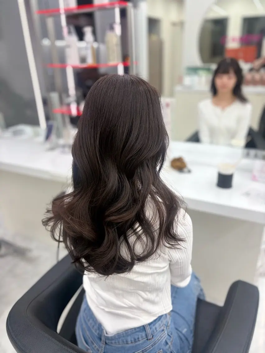 ロング カラー 韓国ヘア/透明感 カラー🎀RUNAのヘアスタイル