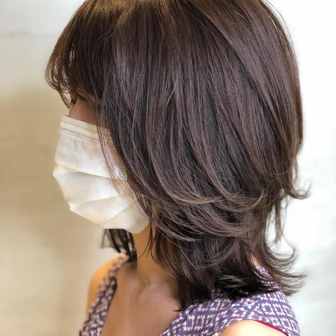 ミディアム カラー 似合わせカット unix 藤田 学のヘアスタイル