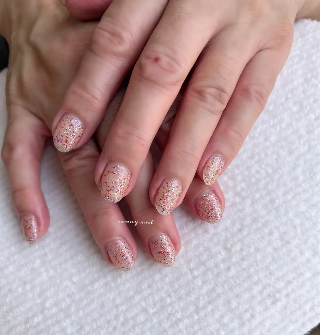 ネイル ジェルネイル ラメ(グリッター) パラジェル sunny nailのネイルデザイン