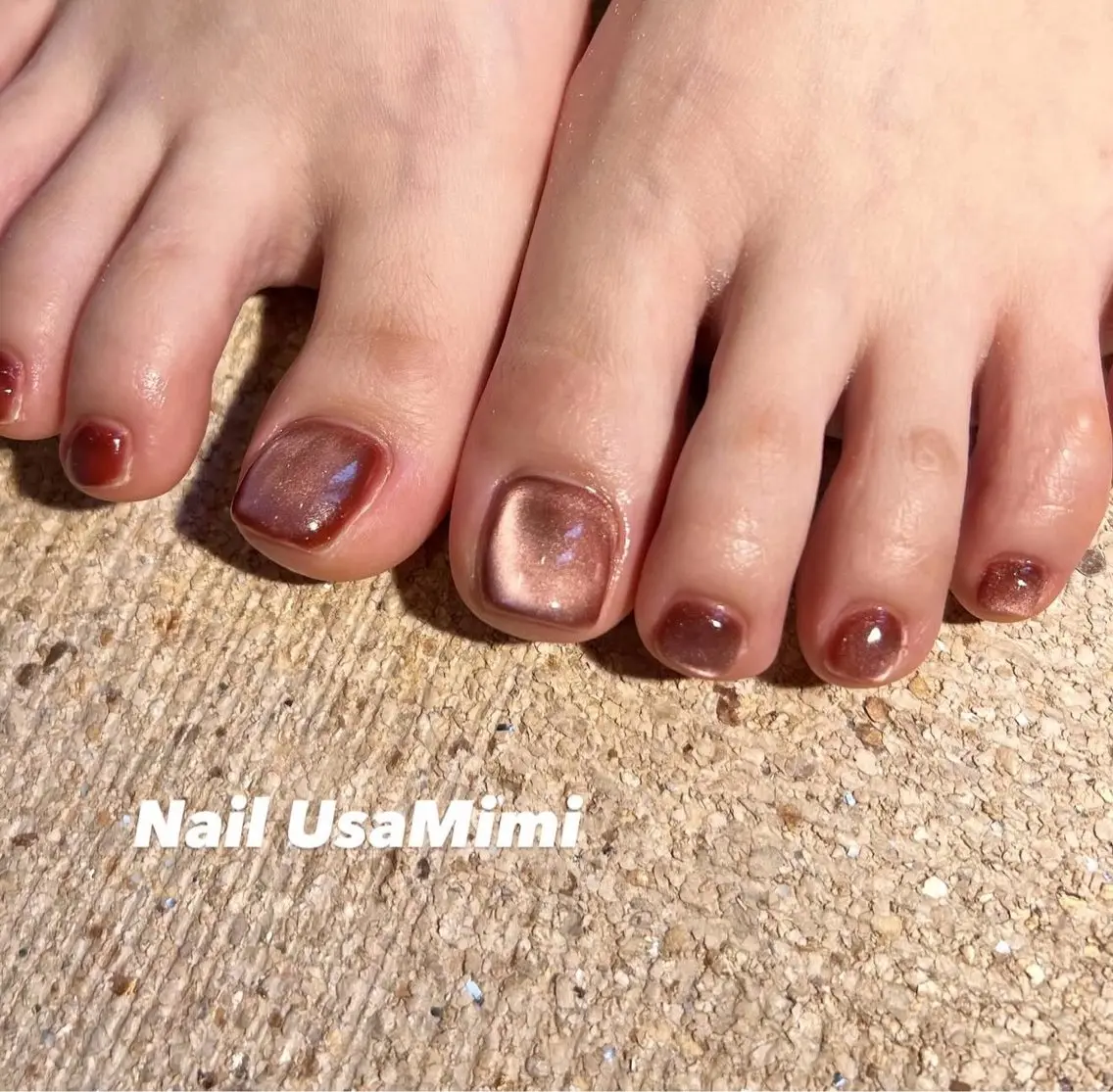 ショート フットネイル 本町Nail Usa Mimi  SAKIのネイルデザイン