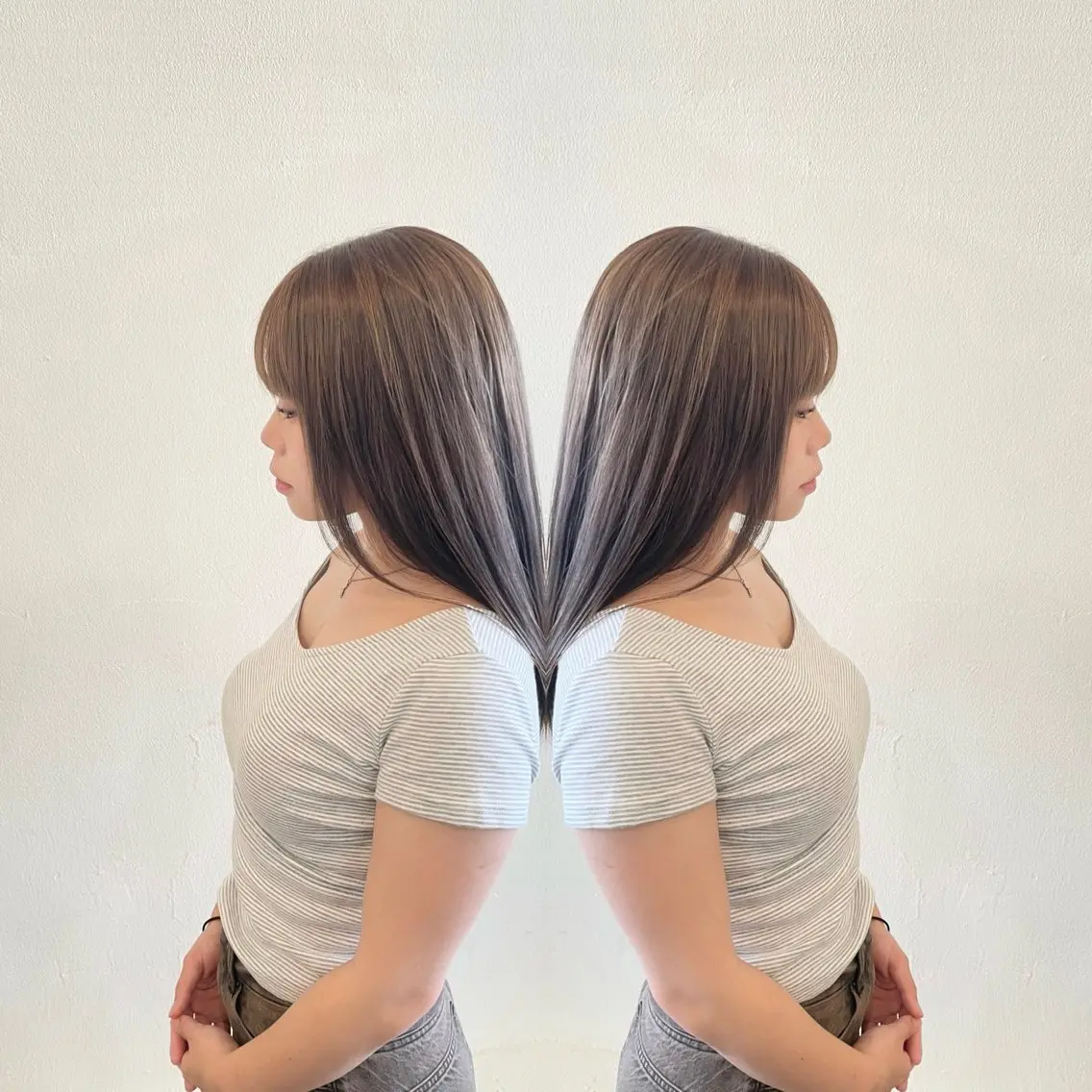セミロング カラー ヘアカラー トリートメント VERDA KENのヘアスタイル