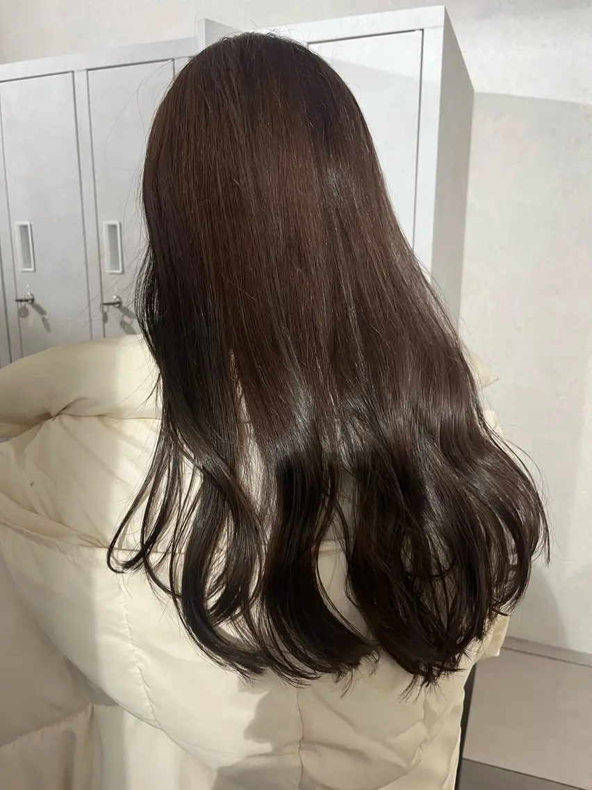 ロング カラー ブラウンカラー モカブラウン anon Loemのヘアスタイル