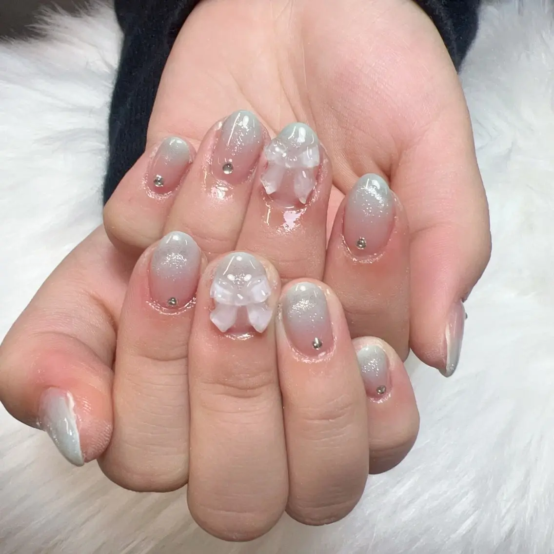 ネイル ハンドネイル 🎀nana🫧 ワンホンネイル🎀のネイルデザイン