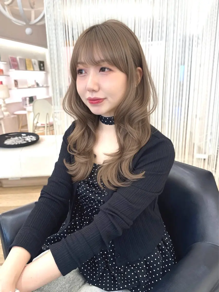 ロング カラー カット ヘアカラー トリートメント NANO/ ブリーチ×レイヤーのヘアスタイル