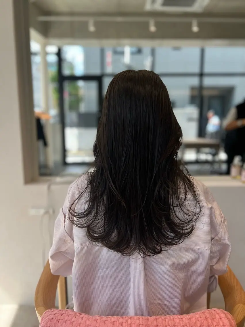 ロング カラー レイヤーカット ロング カット ヘアカラー トリートメント 誰より丁寧なカット/ 小林輝/レイヤーのヘアスタイル