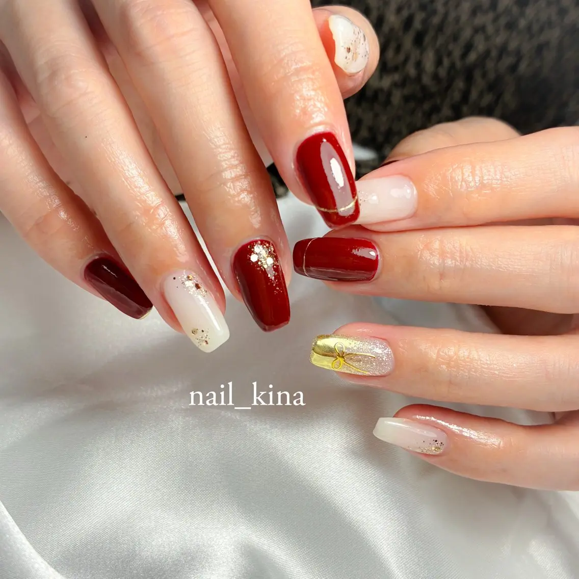 ネイル ジェルネイル マグネットネイル パラジェル nail_ kinaのネイルデザイン