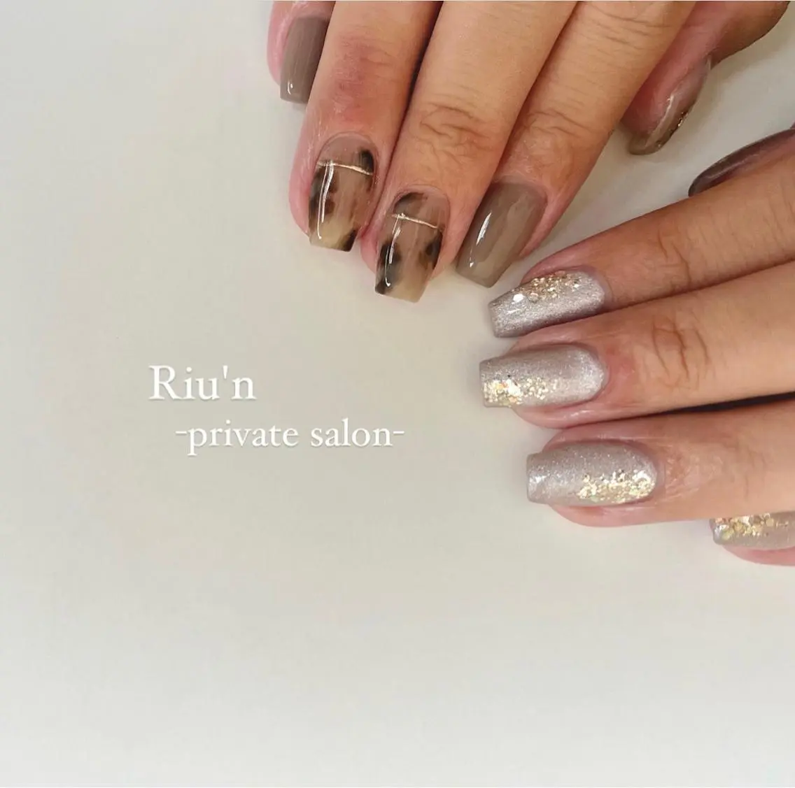 ミディアム ハンドネイル Riu*n -private-のネイルデザイン