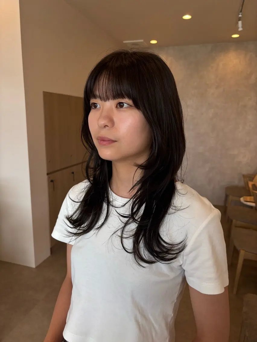 ロング カット ボブ/顔周りレイヤー 🎀momoka🎀のヘアスタイル