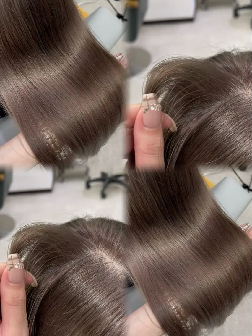 ロング ヘアカラー トリートメント MAHIRU🤍 艶髪・ストレート🫧のヘアスタイル