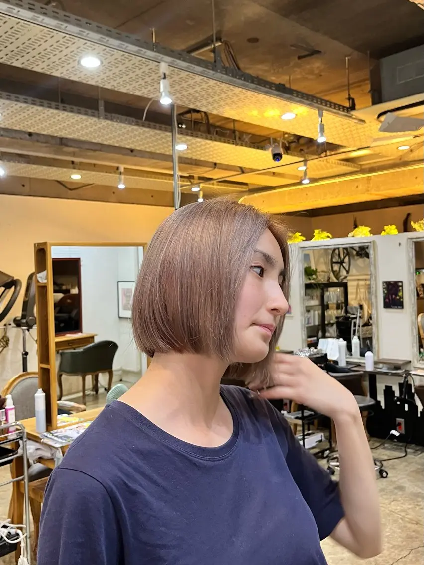 ショート カラー ヘアカラー 松原 樹里のヘアスタイル