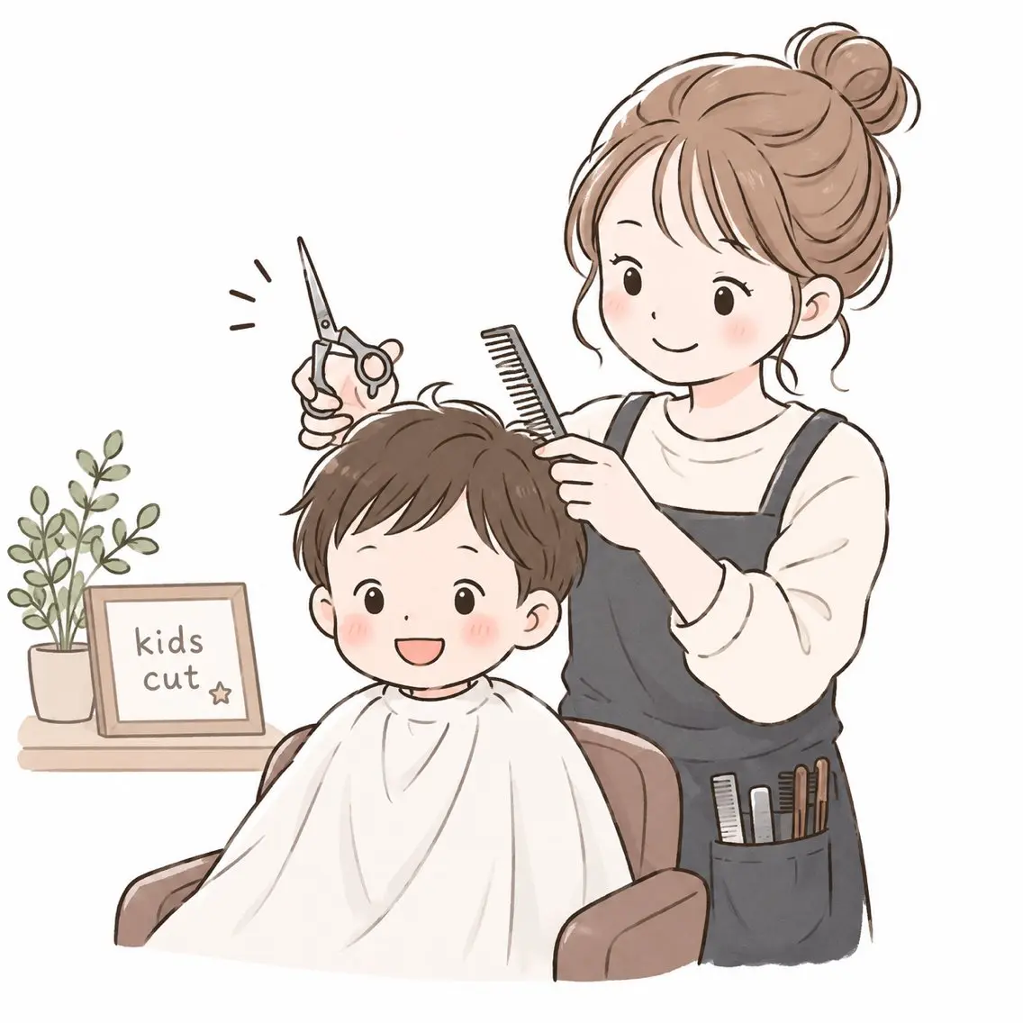 キッズ カット 西村 蒼海のヘアスタイル