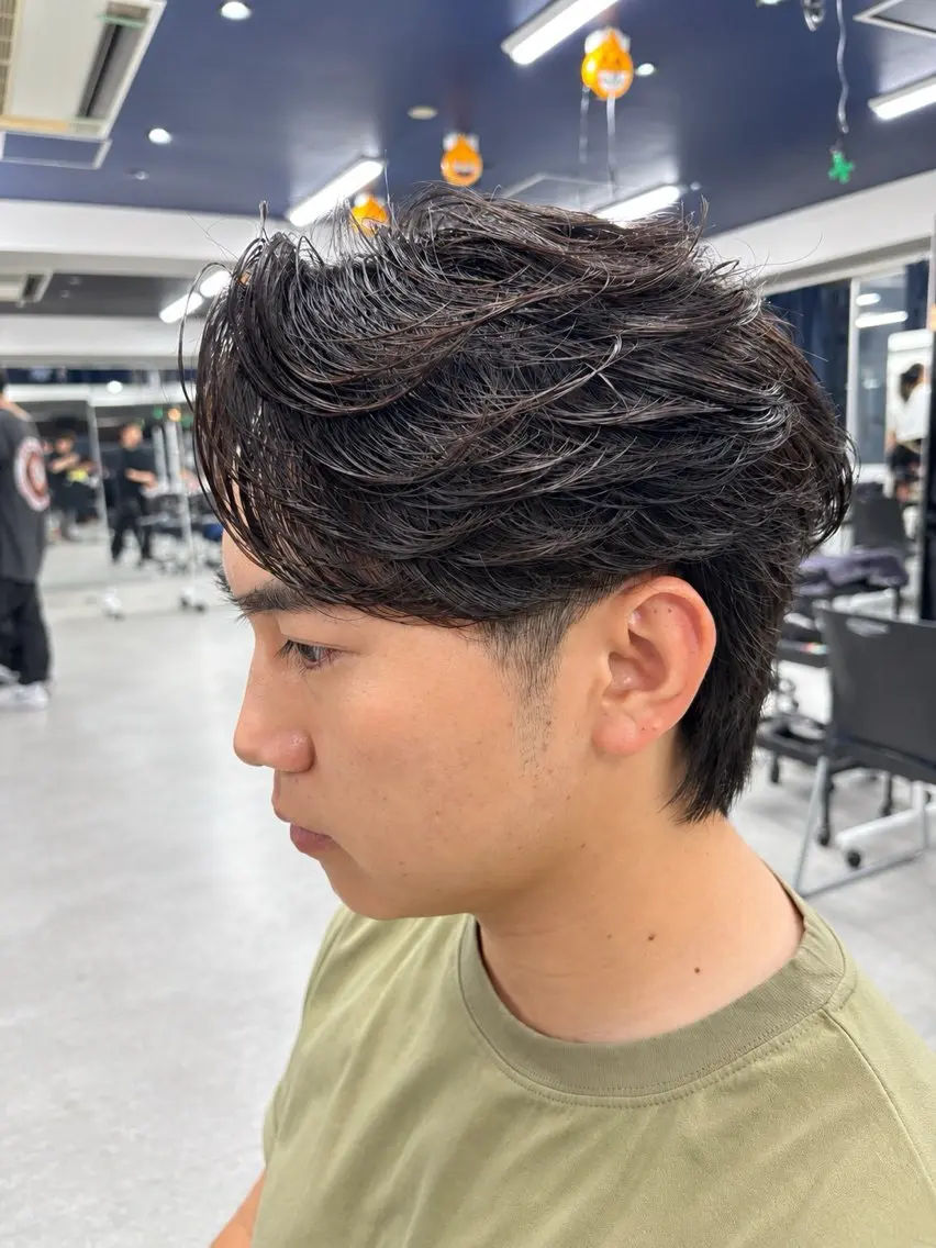 メンズ カット パーマ 🪽直毛男子の救世主 🪽フェザーパーマのヘアスタイル