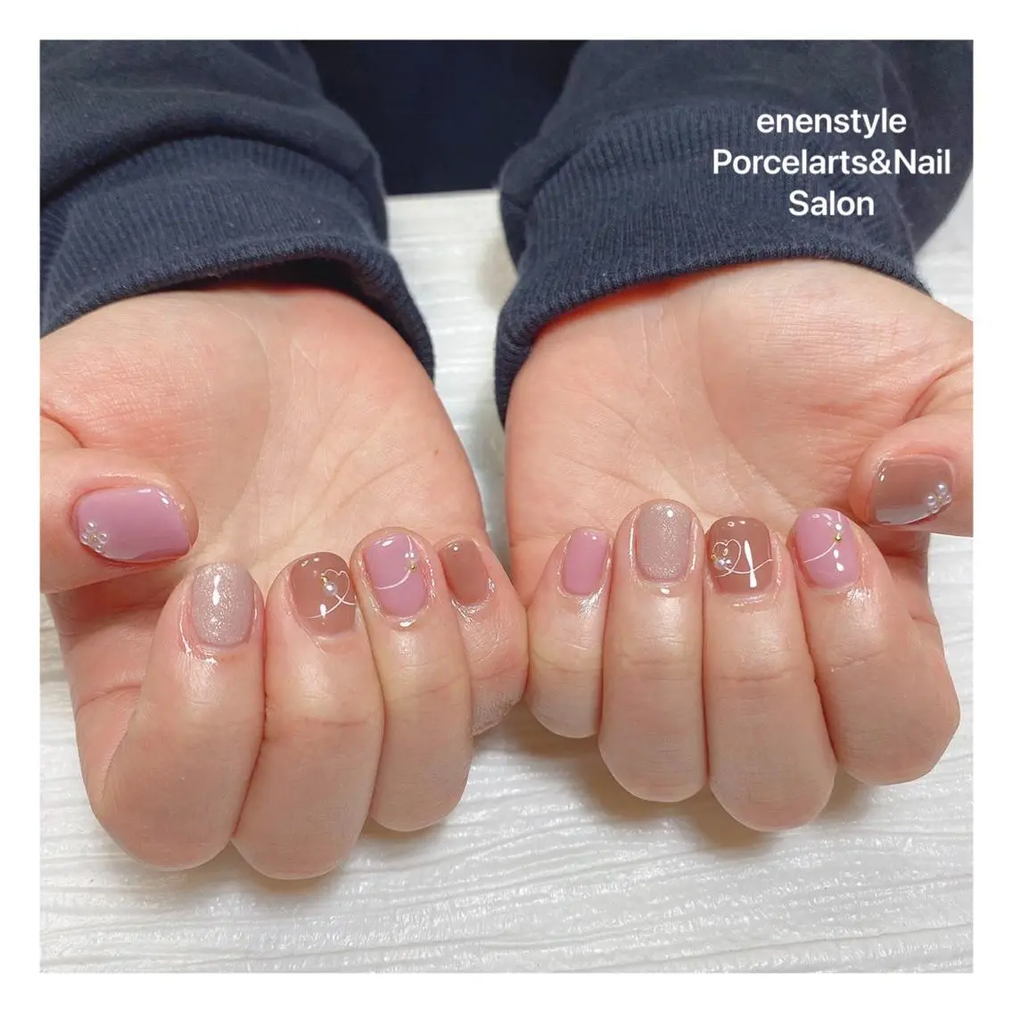 ショート ネイル ハンドネイル 🐾enen style 🐾のネイルデザイン