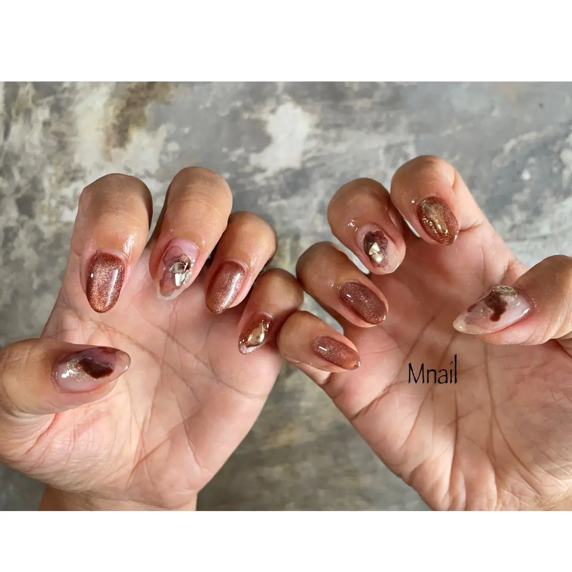 ネイル マグネットネイル ニュアンスネイル Mnail ちひろのネイルデザイン