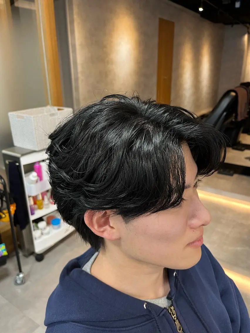 [🇰🇷韓国好き必見🇰🇷]韓国風メンズカット＋ニュアンスパーマ＋スタイリング込み🤓の写真