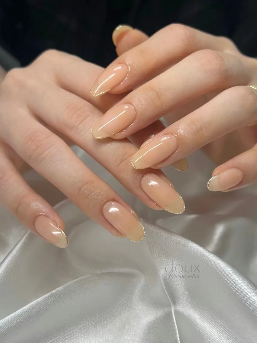 ネイル フレンチネイル 韓国ネイル ミラーネイル オフィスネイル ブライダルネイル ハンドネイル doux. nailのネイルデザイン