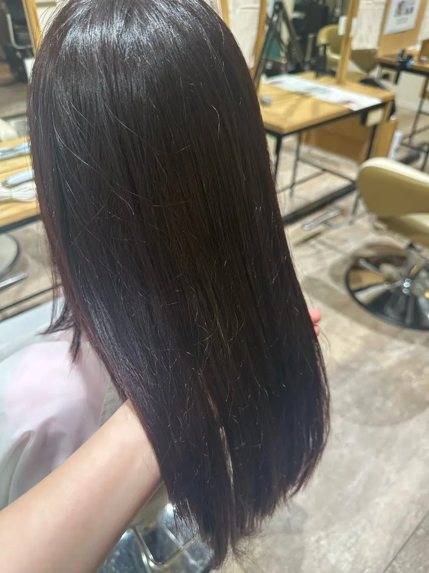カラー ボルドーカラー レッドカラー ヘアカラー ＠RICH Ryokaのヘアスタイル