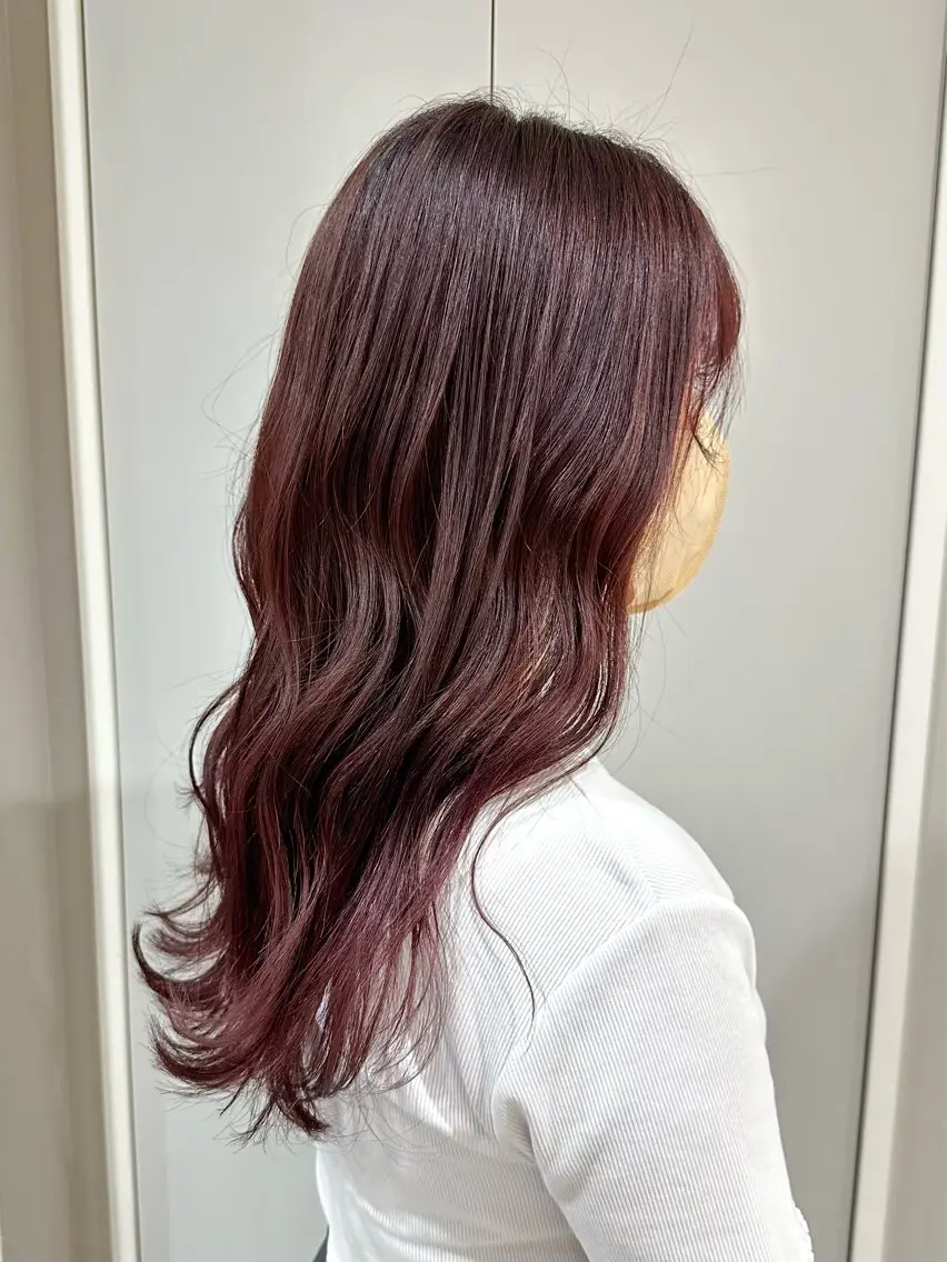 ロング カラー ラベンダーカラー ピンクカラー ピンクラベンダー カット ヘアカラー BRANCHÉ小牧/ 西尾 美月のヘアスタイル