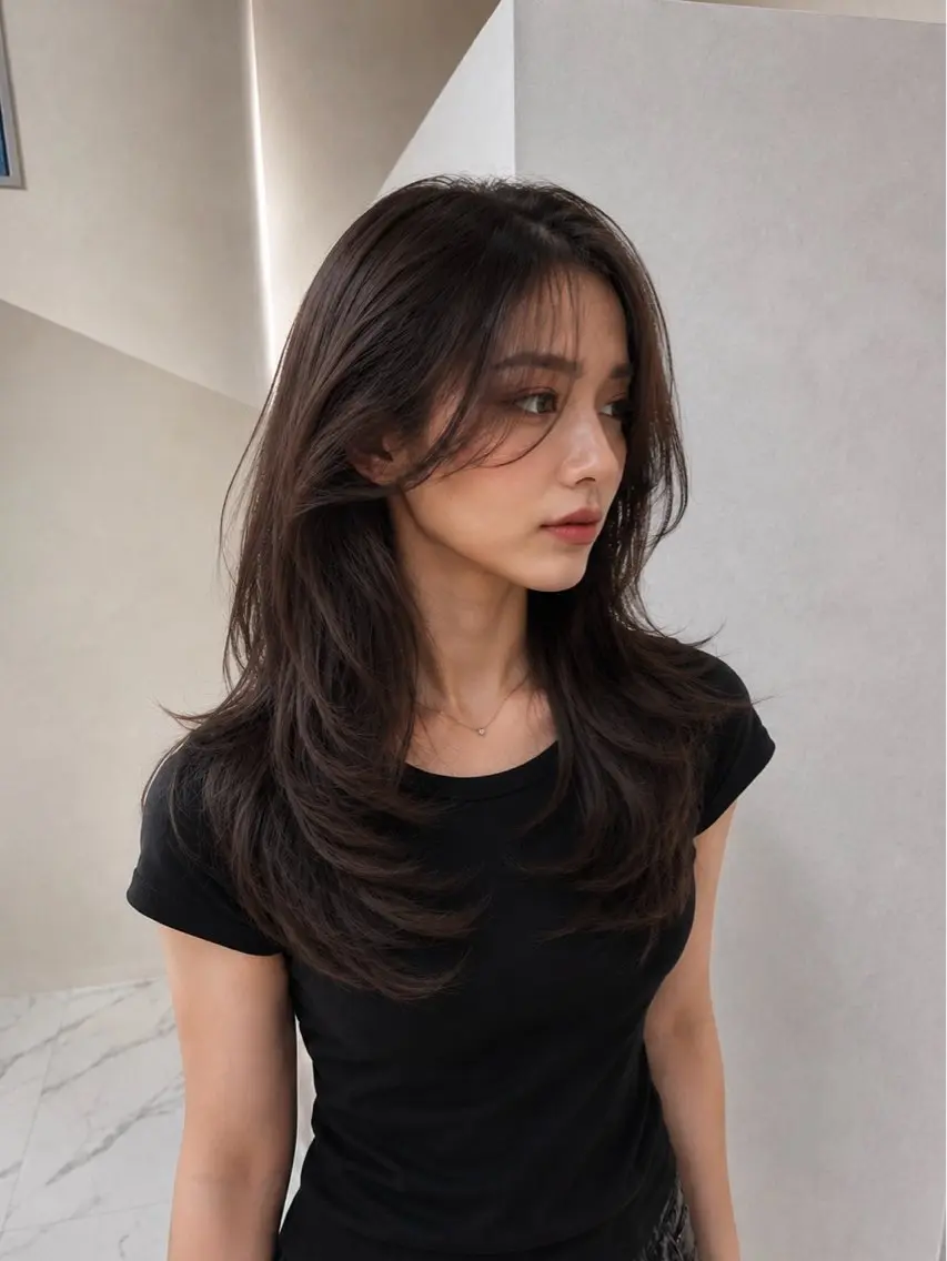 ロング レイヤーカット カット ヘアカラー トリートメント レイヤー透明感カラー / MAIKA🤎のヘアスタイル