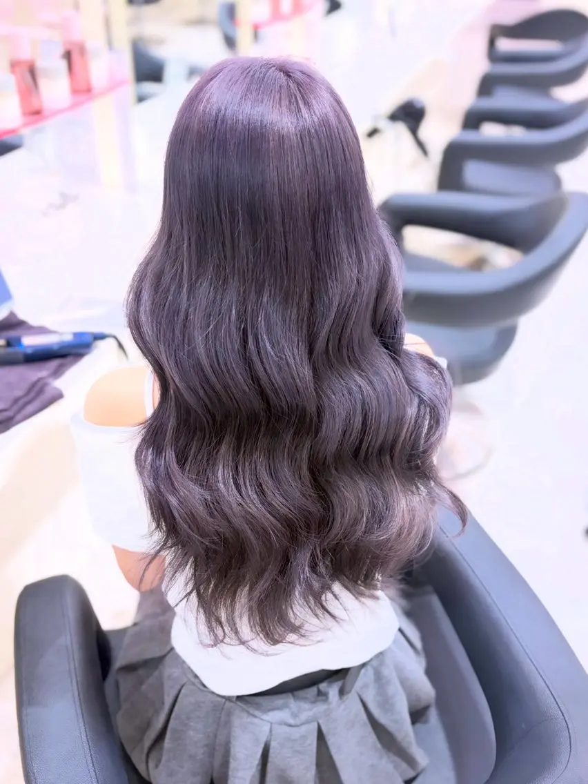 カラー ヘアカラー トリートメント ベージュ・ラベンダー カラー🎀りりのヘアスタイル