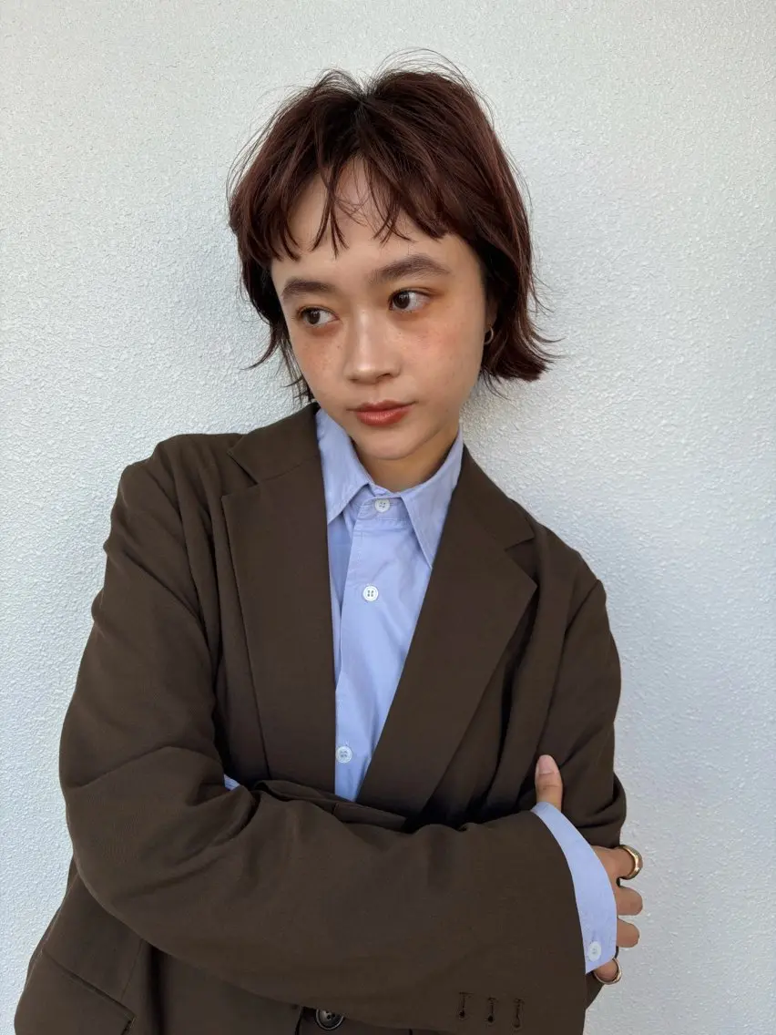 前髪カットの写真