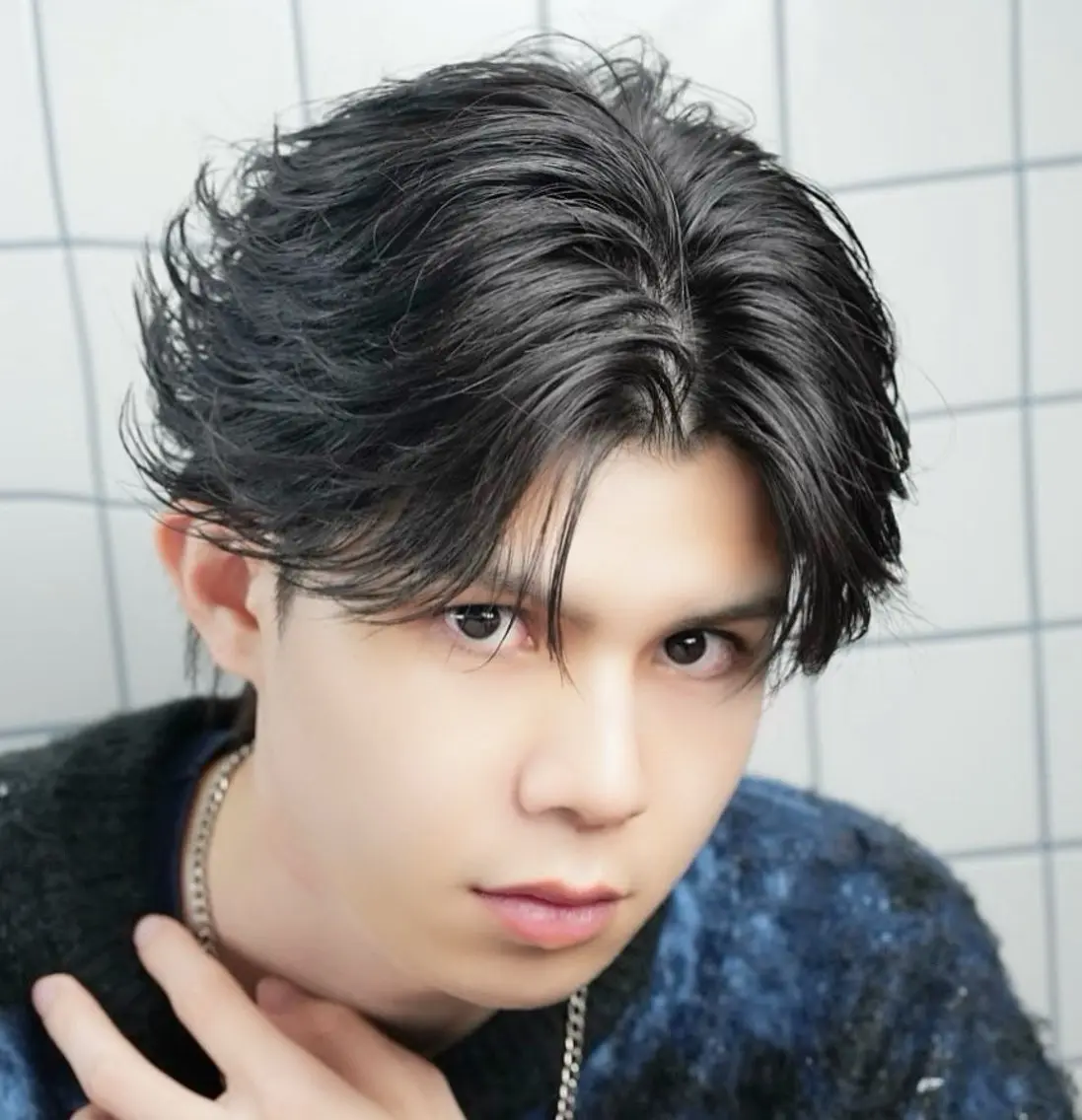 パーマ メンズ カット パーマ 岡部 琉斗のヘアスタイル