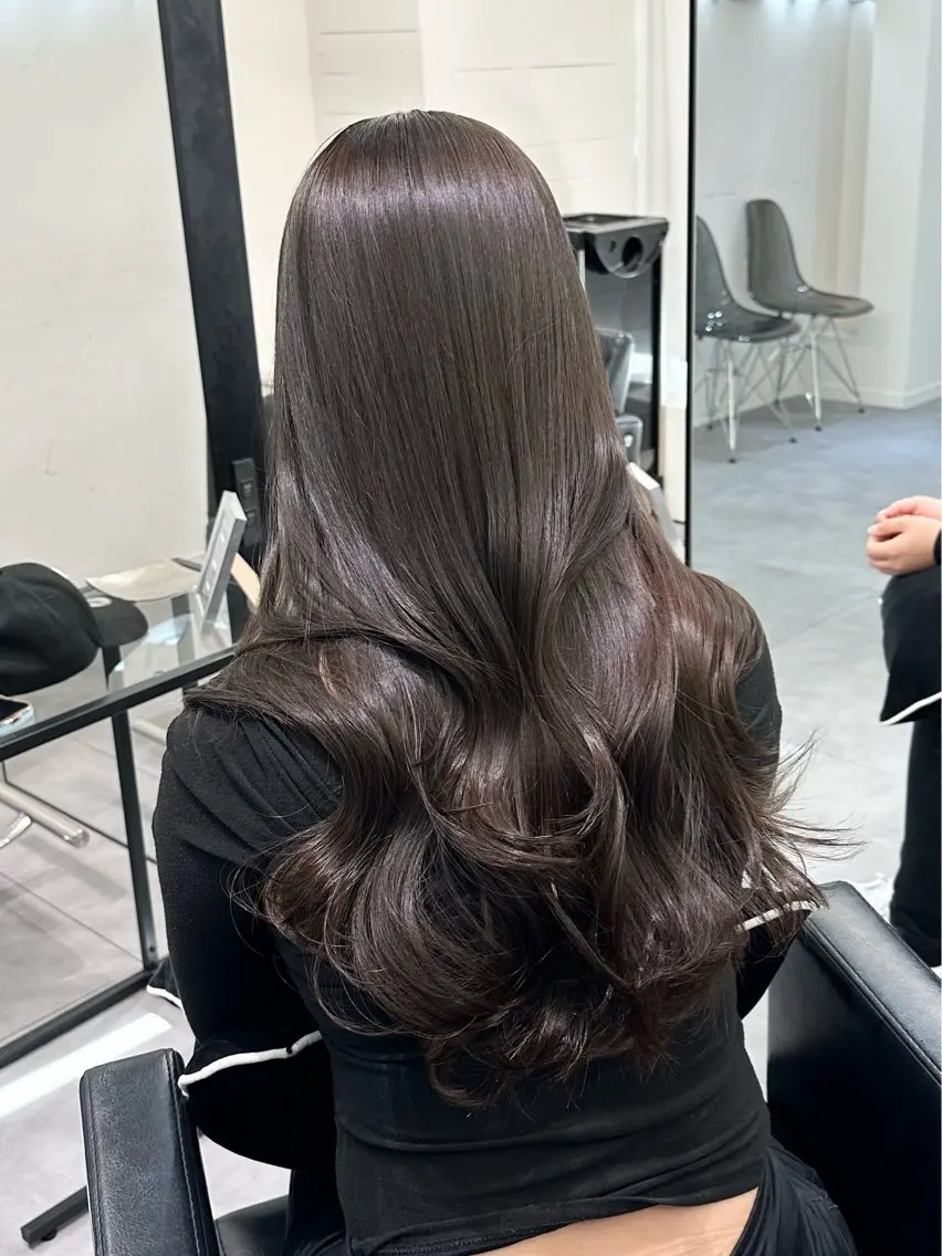 ロング カラー カット ヘアカラー 盛れるヘア♡ 韓国Styleのヘアスタイル