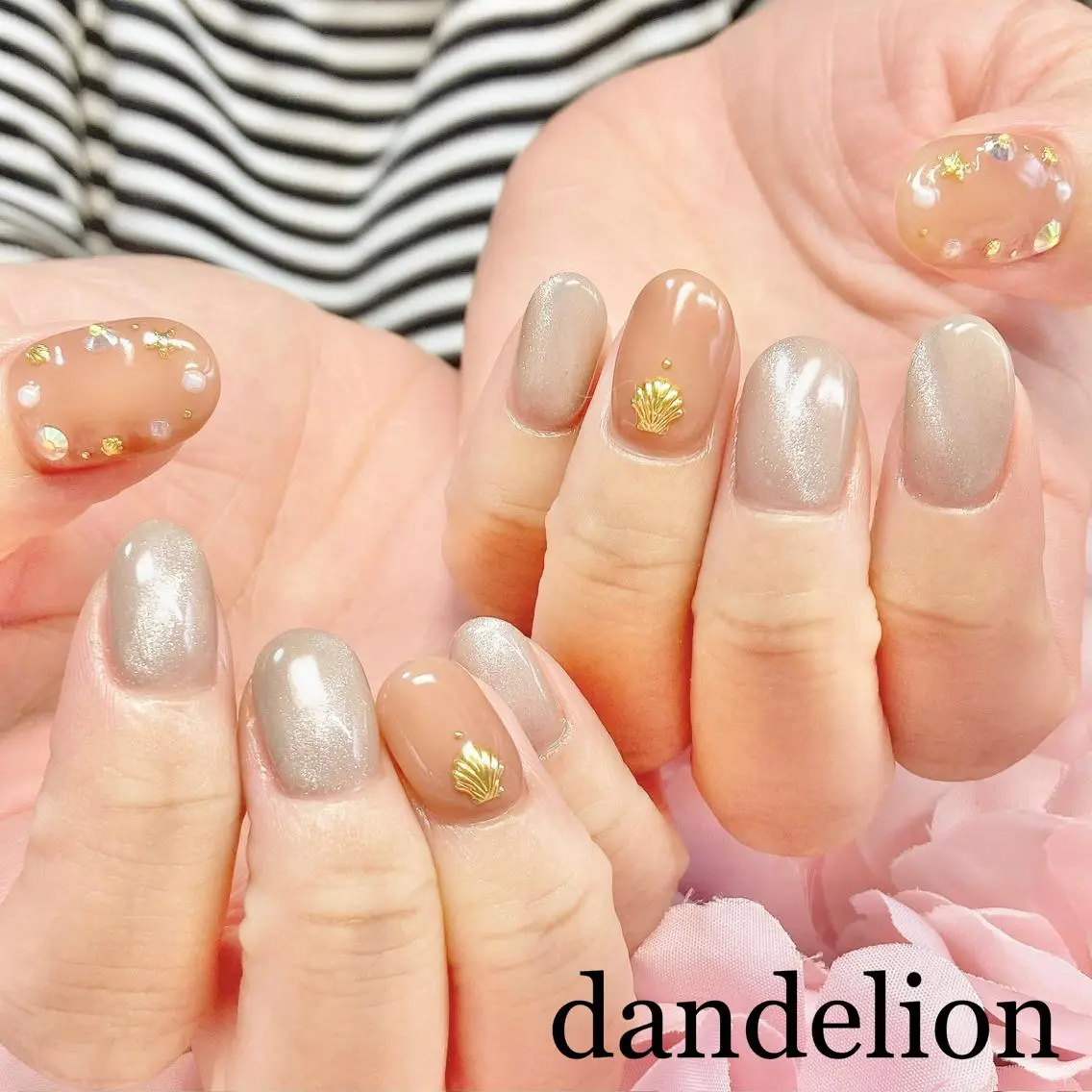 ネイル ハンドネイル ハンドケア dandelion ダンデライオンのネイルデザイン