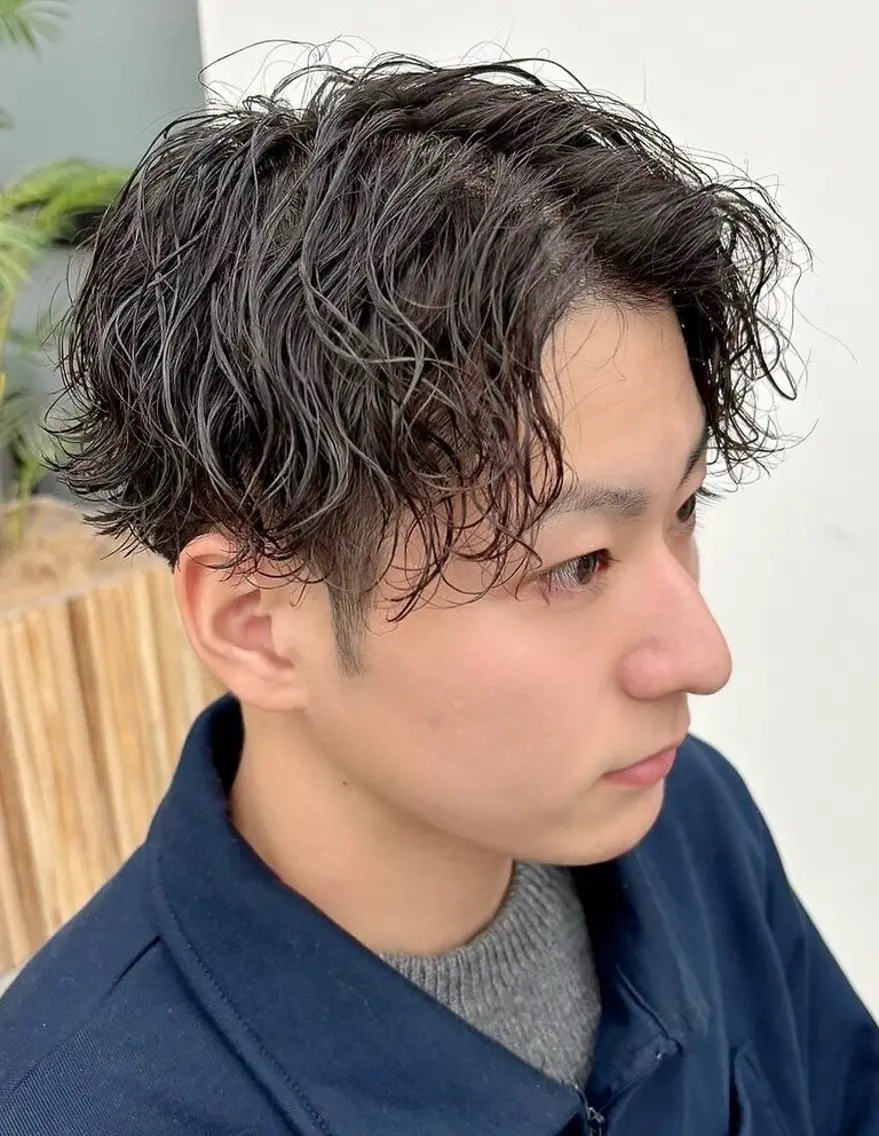 パーマ メンズ メンズパーマ スパイラルパーマ メンズ特化🌀 山田玲亜のヘアスタイル