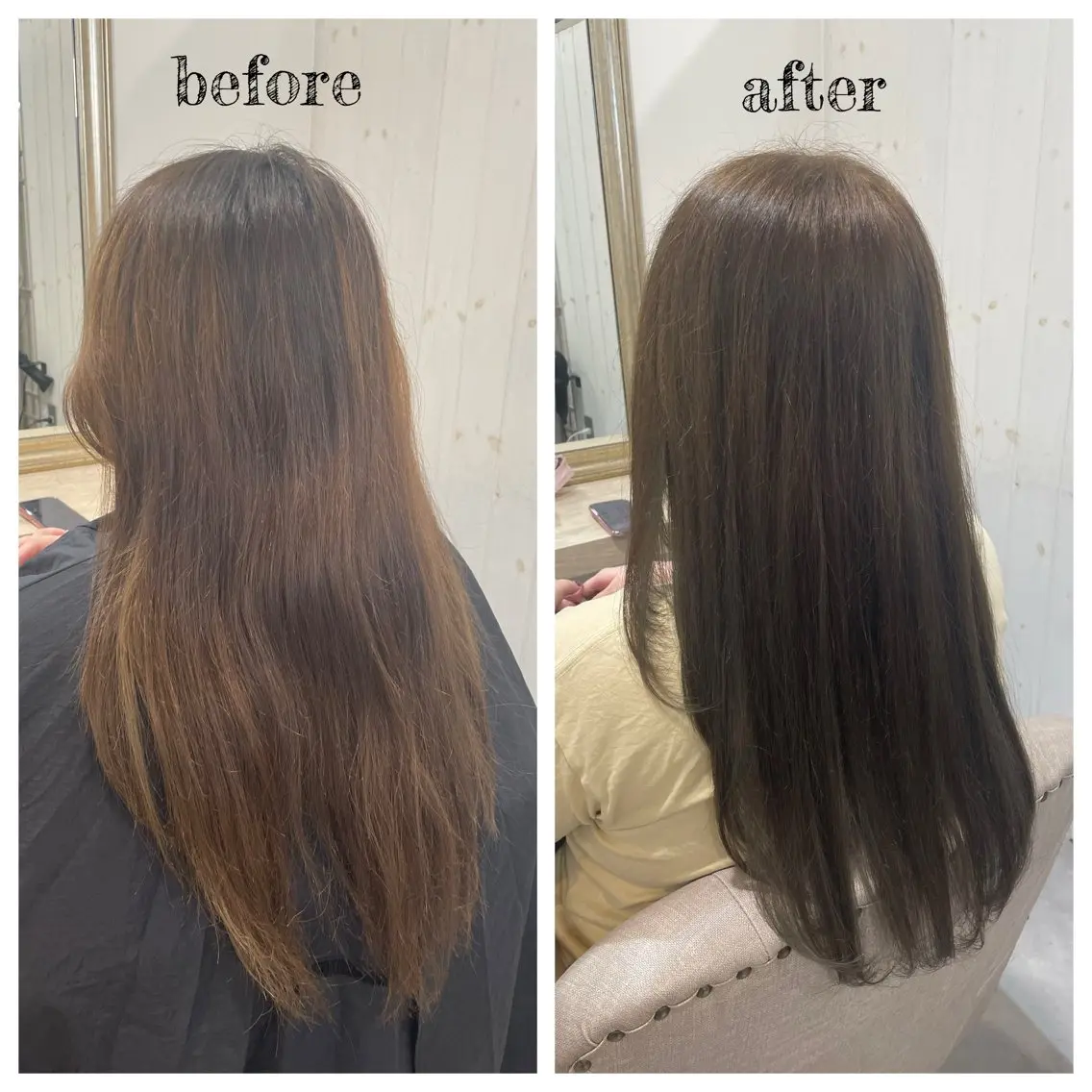 ロング カラー アッシュ アッシュグレー アッシュグレージュ グレージュ ヘアカラー PutiLuca 浅川のヘアスタイル